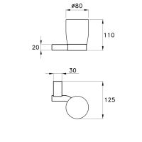 Держатель для мыльницы или стакана подвесной Stella Bamboo BT 10026 CR00 схема 3