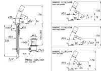 Смеситель для раковины Stella Bamboo BT 00100 схема 4