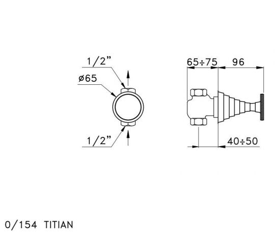 Запорный вентиль Stella Titian TT 01100 CR00 ФОТО