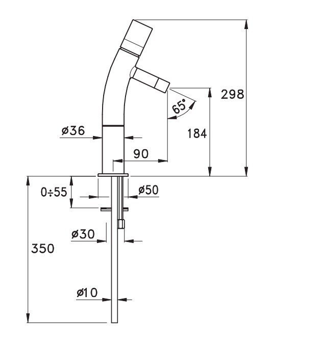 Смеситель для душа Stella Bamboo BT 01300 схема 2