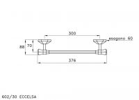 Полотенцедержатель Stella Eccelsa подвесной 30 см 602/30 схема 2