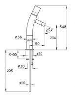 Смеситель для ванны Stella Bamboo BT 01301 схема 2