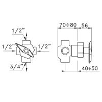 Переключающий вентиль Stella Stella ST 01200 CR00 схема 3