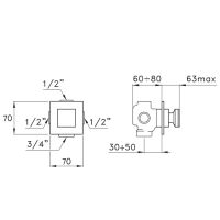 Переключающий вентиль Stella Casanova CS 01203 CR00 схема 3