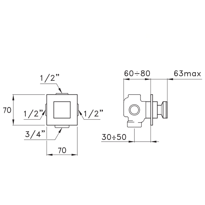 Переключающий вентиль Stella Casanova CS 01203 CR00 схема 3