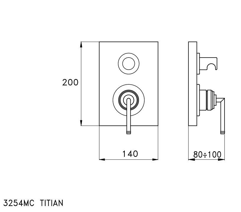 Смеситель для ванны Stella Titian TT 01405 CR00 схема 2