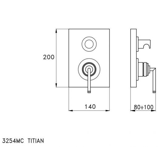 Смеситель для ванны Stella Titian TT 01405 CR00 ФОТО