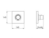 Термостат для душа Stella 130 CT 06010 CR00 схема 2