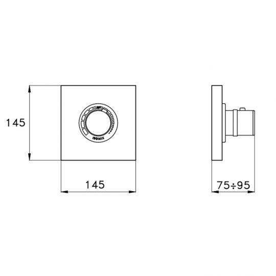 Термостат для душа Stella 130 CT 06010 CR00 ФОТО