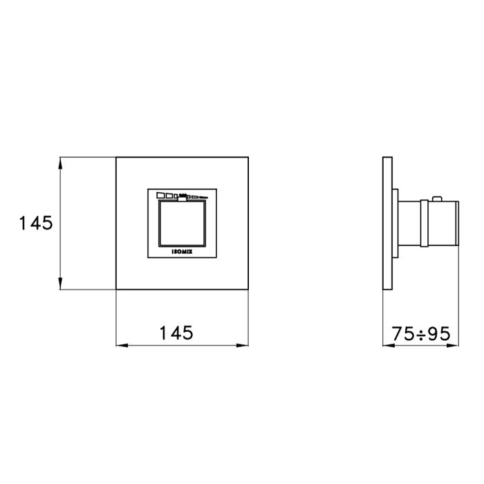 Смеситель для биде Stella BAMBOO QUADRO ST 01303 схема 3