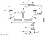 Смеситель для ванны Stella Stella 3224 ST 00011 CR00 схема 2