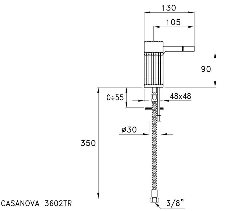 Смеситель для ванны Stella Casanova CS 01405 схема 2