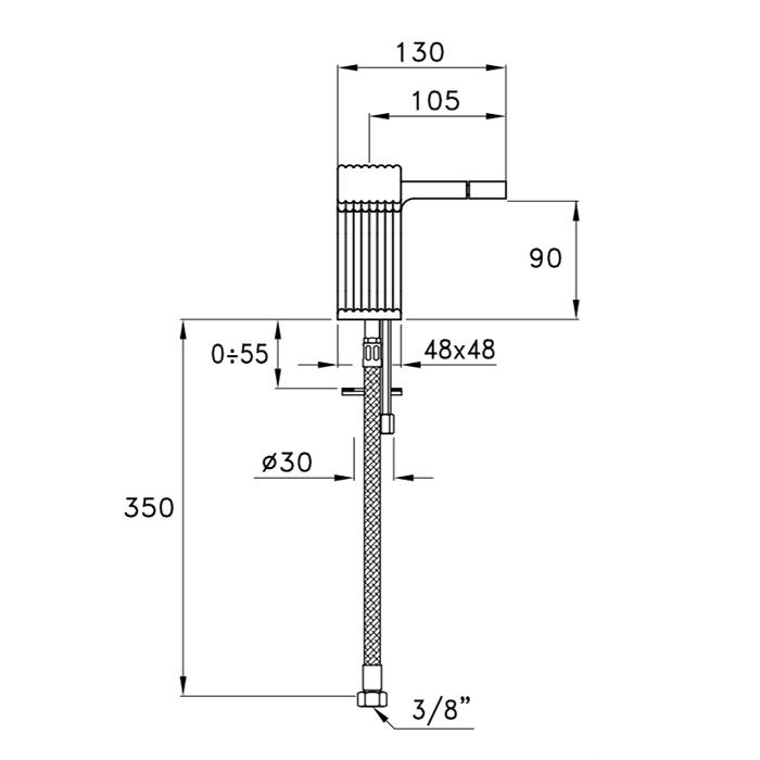 Смеситель для ванны Stella Casanova CS 01405 схема 3