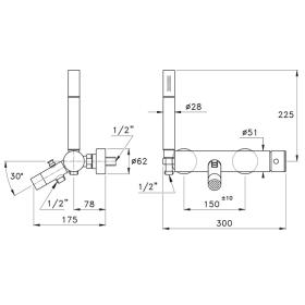 Смеситель для ванны Stella Bamboo BT 02306 ФОТО