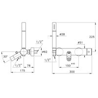 Смеситель для ванны Stella Bamboo BT 02306 схема 3