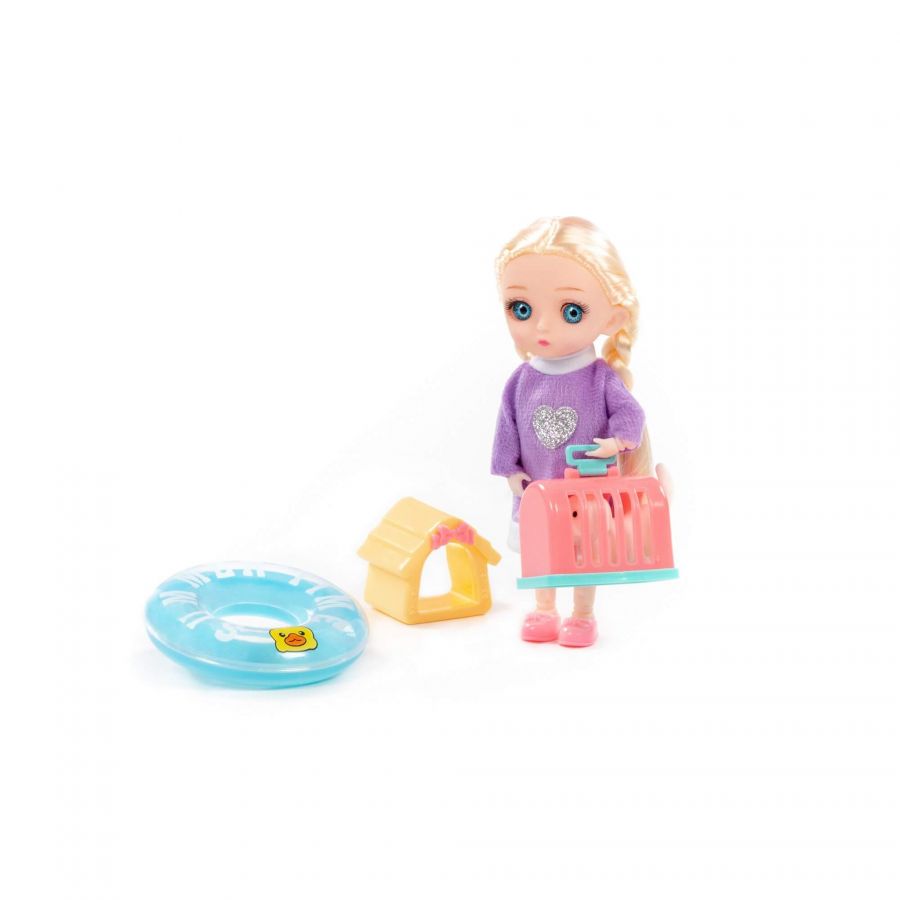 Кукла "Маша" (16 см) на море + аксессуары (4 элемента) (в коробке №2)