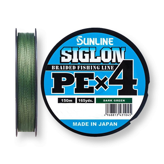 Шнур Sunline "SIGLON PE4" #1.5/25LB, Dark Green