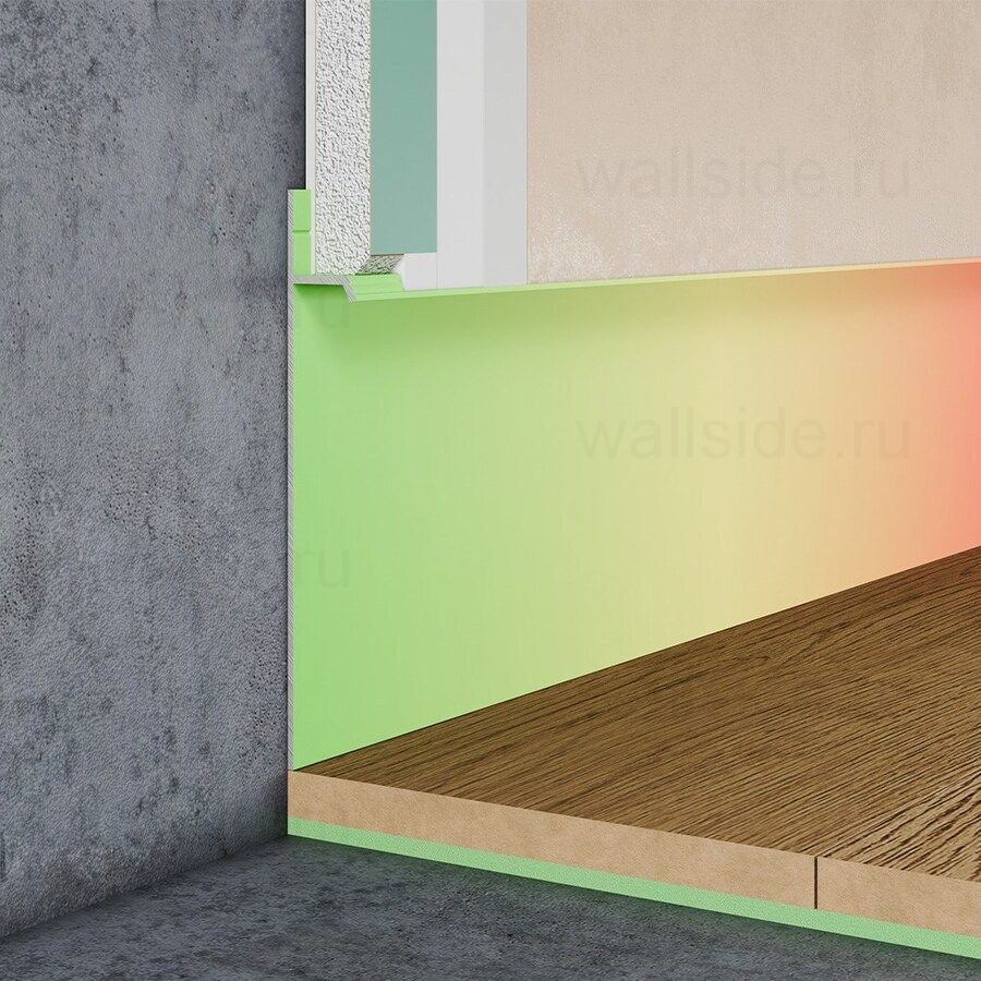 Скрытый плинтус Pro Design 323 крашеный по Ral