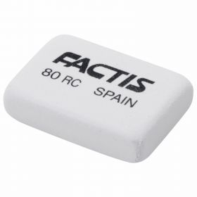 Ластик FACTIS 80 RC (Испания), 28×20×7 мм, белый, прямоугольный, CNF80RC