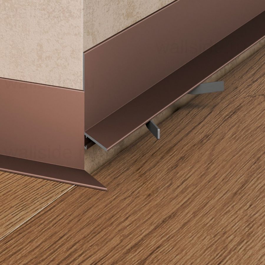 Щелевой плинтус Pro Design Mini L 601 коньяк