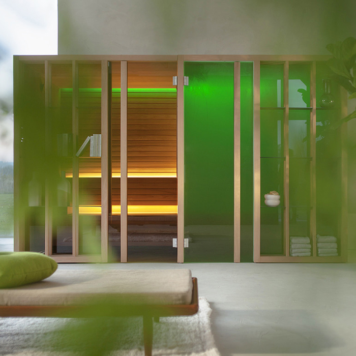 Изображение Сауна-хаммам Effe Yoku SH Shelf 342x170 YO 10 31 0004 термообработанная древесина/золотой каллакатский мрамор