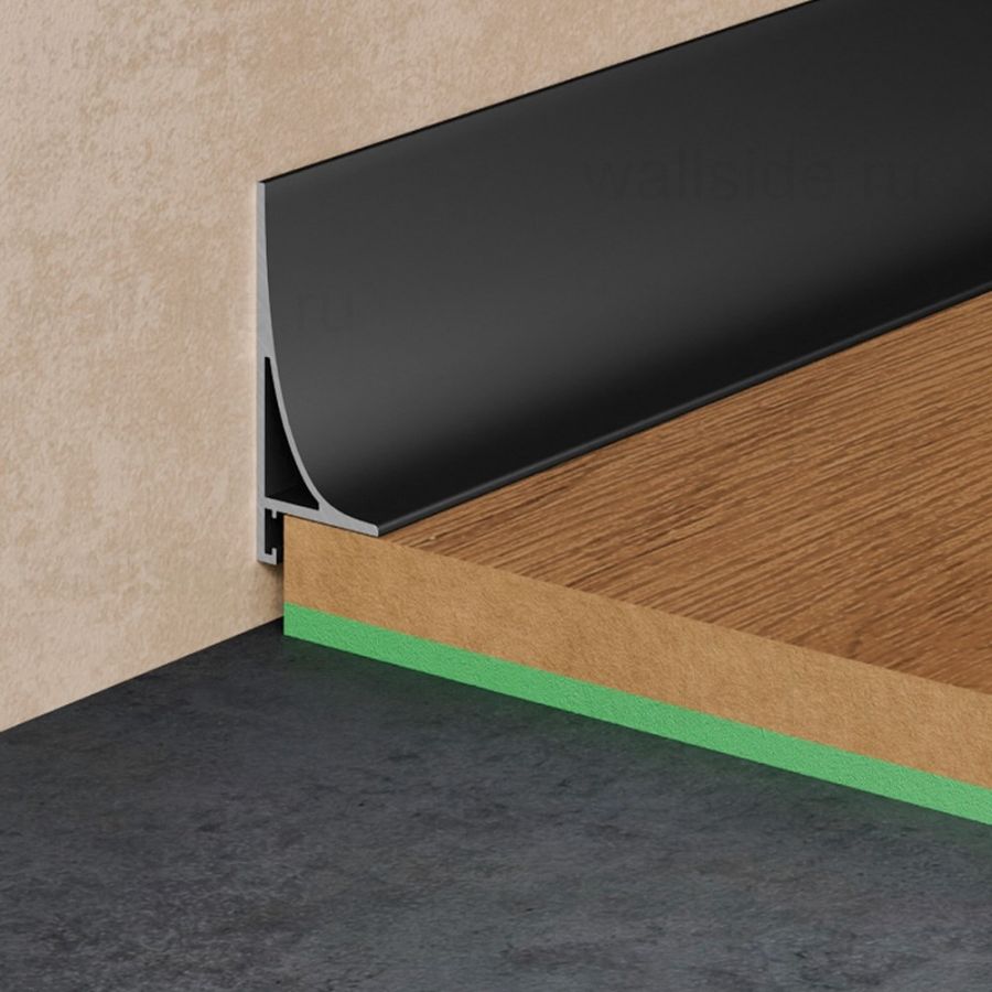 Щелевой плинтус Pro Design Corner L 584 чёрный