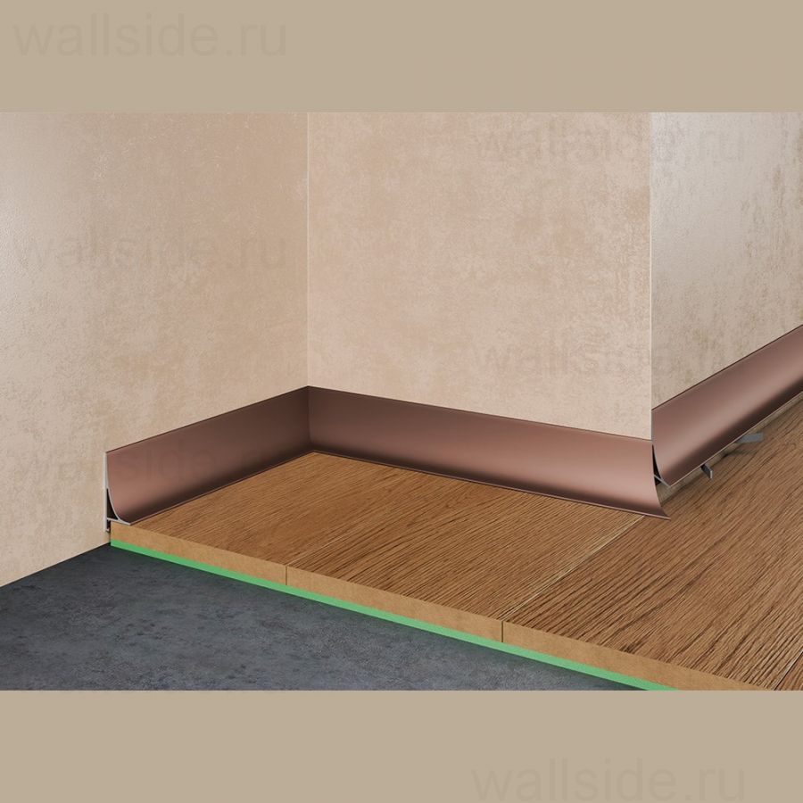 Щелевой плинтус Pro Design Corner L 584 коньяк