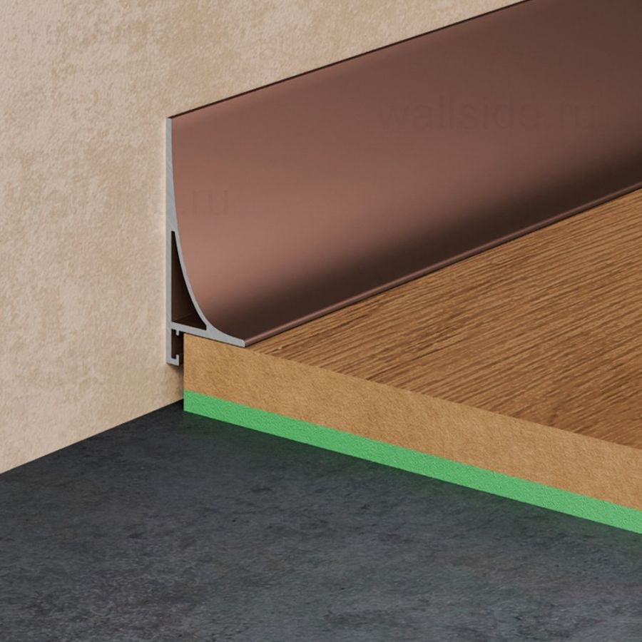 Щелевой плинтус Pro Design Corner L 584 коньяк