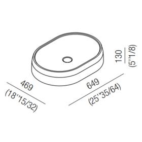 Раковина Agape Lariana 64.9x46.9x13 см мрамор Carrara цвет: белый