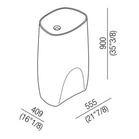 Раковина Agape Pear C 55.5x40.9x90 см цвет: белый