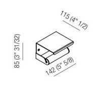 Черный держатель туалетной бумаги Agape Mach 2 подвесной 14.2x8.5 см схема 4