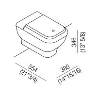 Унитаз подвесной Agape Memory 38x55.4x34.6 см схема 2