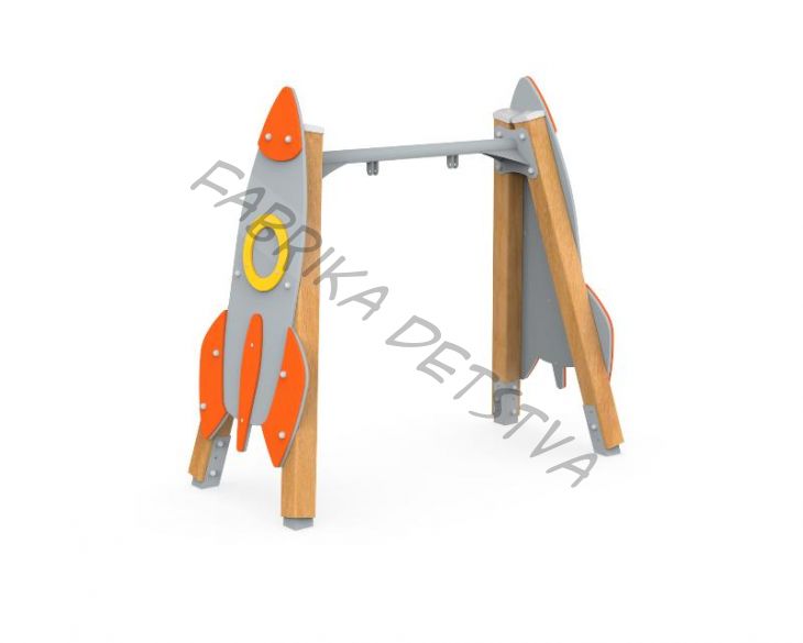 Качели на брусе «Ракета» одинарные (Подвес приобретается отдельно) 420.15 исп.3