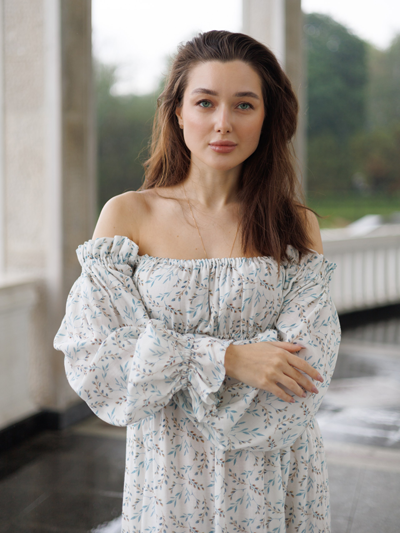 Платье Estate из бамбука "Голубые ветви"