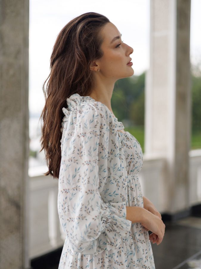 Платье Estate из бамбука "Голубые ветви"