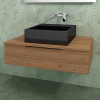 Подвесная тумба с 1 ящиком Flaminia Box Wall Hung Vanity Unit 50xH25 схема 3