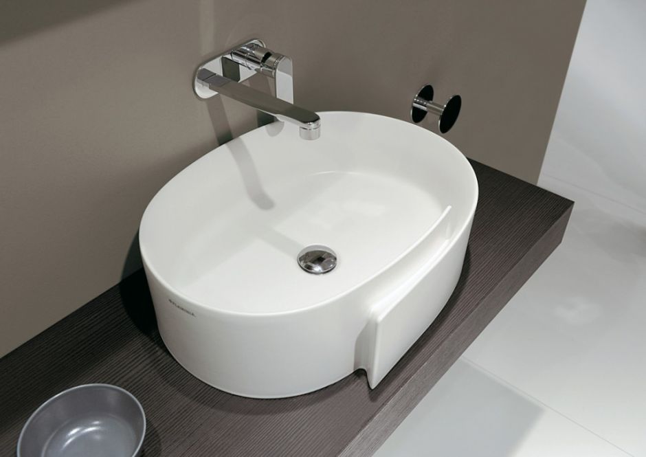 Накладная раковина Flaminia Roll 56 Countertop Basin 56х42 ФОТО