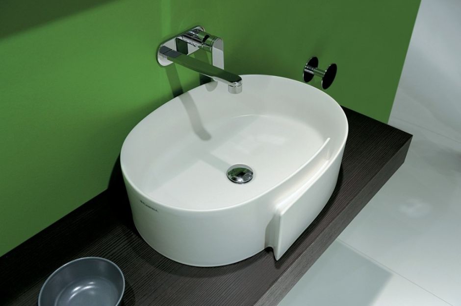 Накладная раковина Flaminia Roll 56 Countertop Basin 56х42 ФОТО