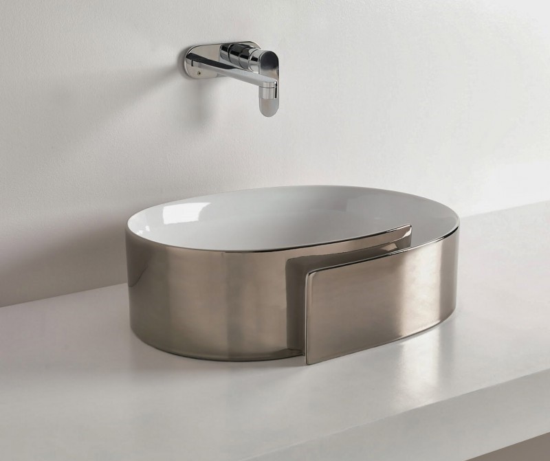 Накладная раковина Flaminia Roll 56 Countertop Basin 56х42 ФОТО