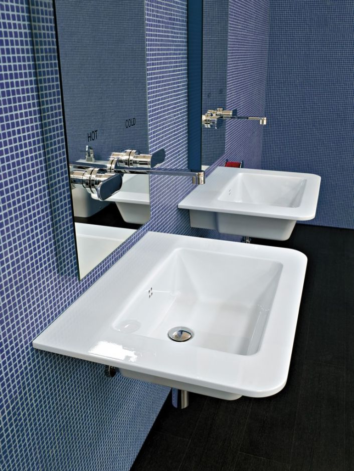 Подвесная раковина Flaminia Volo 66 Countertop - Wall Hung Basin 66х52 ФОТО