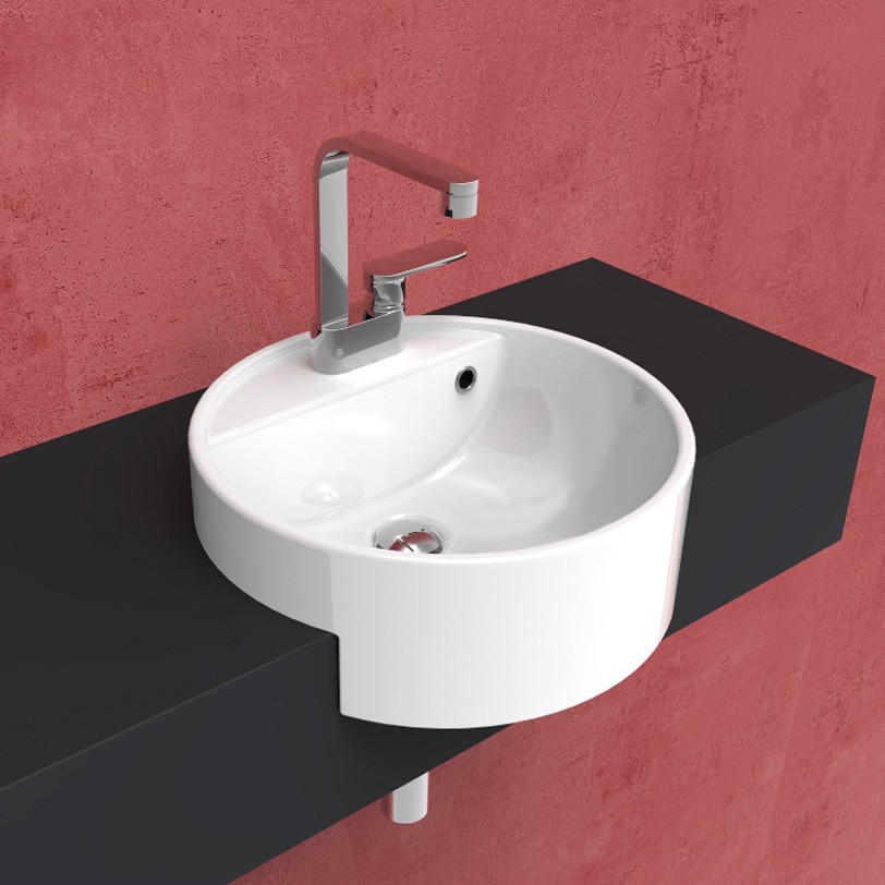 Раковина Flaminia Twin Set 42 Semi-Inset Basin 42,5х42,5 схема 1