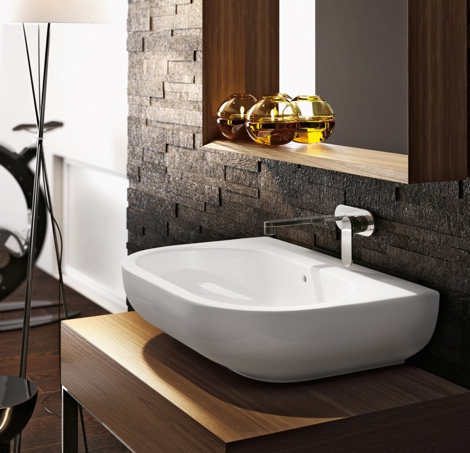 Подвесная раковина Flaminia Pass 70 Countertop - Wall Hung Basin 72х50 ФОТО