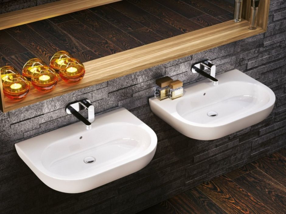 Подвесная раковина Flaminia Pass 62 Countertop - Wall Hung Basin 62х48 ФОТО