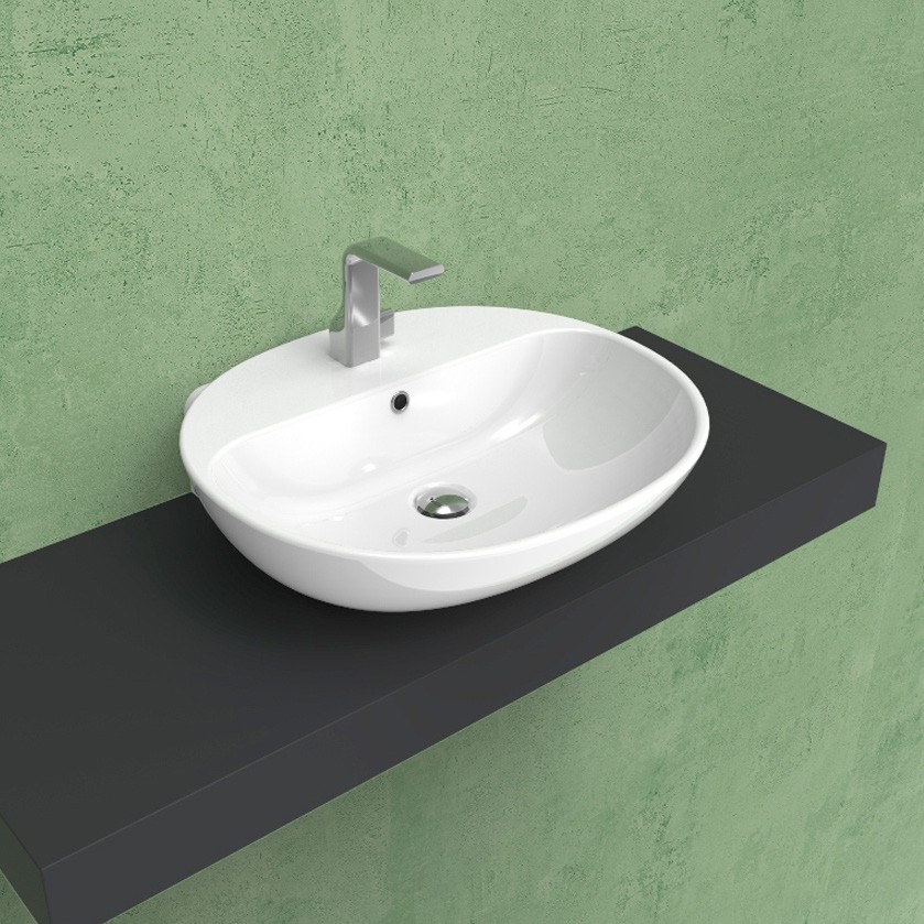 Раковина Flaminia Nuda 60 Countertop - Wall Hung Basin 60х54 схема 1