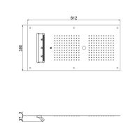 Верхний душ с хромотерапией 600х300 мм  Carimali MyDream 23073XN/S-CRX схема 3