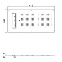 Верхний душ 600х300 мм  Carimali MyDream 23073XN-CRX схема 3