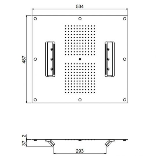 Верхний душ 550х500 мм  Carimali MyDream 23075XN-CRX ФОТО