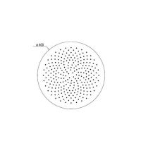 Верхний душ  400 мм  Carimali MySlim SLM0004CRX схема 2