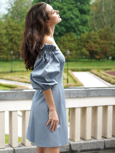 Платье Celesta из хлопка голубое