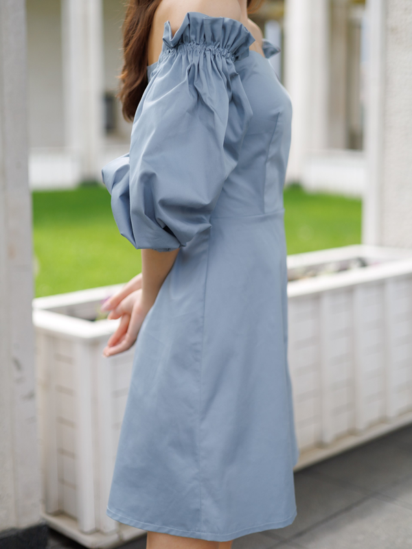 Платье Celesta из хлопка голубое